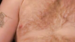 Hairy old man blows his load after hard wanking