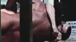 Muscled Rory has a steamy session with mature hung studs