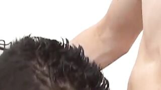 Young Latino sucks in kitchen then takes big cock raw