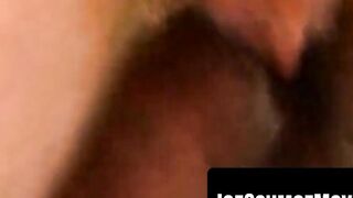 Amateur tugs dick to porn till creamy explosion