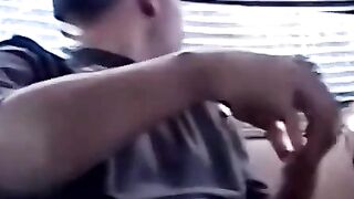 Amateur feeds chubbydaddy cock then unloads cum