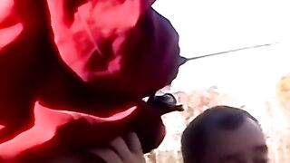 Amateur feeds chubbydaddy cock then unloads cum