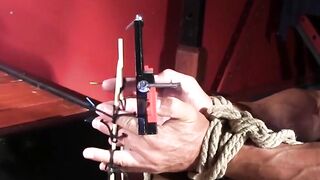 Mulengro and Ricky Sinz light matches in Tyler Saints fingers