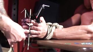 Mulengro and Ricky Sinz light matches in Tyler Saints fingers