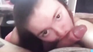 Extreme POV Blowjob with a Sexy Brunette Babe