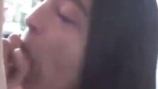 Coed Gives Amateur Blowjob with Facial