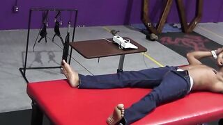 DaddyBondageBoy.com - Kaden Roads slaps captive with flogger and cock play