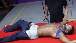 DaddyBondageBoy.com - Handsome RT cries out in pain from flogger