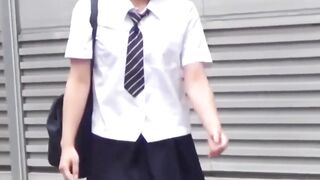 Duo Asian girls part legs while covert recording runs