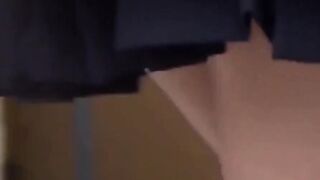 Duo Asian girls part legs while covert recording runs