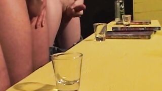 Three muscular hunks compare enormous hard cocks