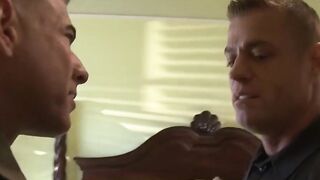 MuscleJockBound.com - Tyler Saint blowjobs Nick with clamped nipples