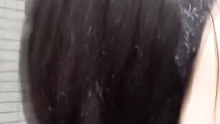 Japanese babe dashes for hidden nook to unleash pee stream