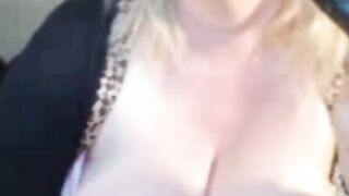 Blonde UK Mature with Huge Tits on Webcam