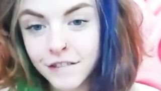 Emo 18-Year-Old With Tattoos Masturbates on Webcam