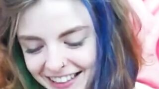 Emo 18-Year-Old With Tattoos Masturbates on Webcam