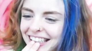 Emo 18-Year-Old With Tattoos Masturbates on Webcam