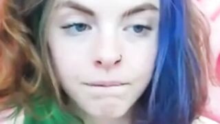 Emo 18-Year-Old With Tattoos Masturbates on Webcam