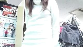 Alluring woman spreads legs to show peeing pussy close up
