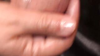 Josh spreads legs for my hands to jerk his dick and balls