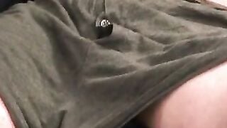 Nerdy amateur jerks hairy shaft and shoots cum