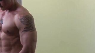 MilitaryHunk.com - Athletic and inked soldier masturbates after getting naked with sl