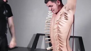 Dire Callahan tugs young Brogans cock and balls brutally