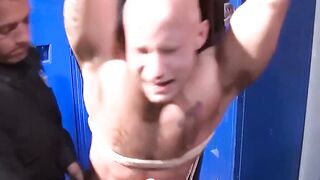 MuscleJockBound.com - Sergeant Tyler Saint collars cop for sadistic play