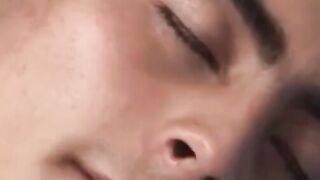 Handsome Latino cums in mouth after intense masturbation