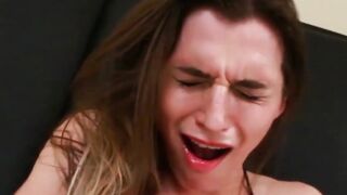TranssexualNetwork.com - Korra Del Rio wanking while riding a big vibrator