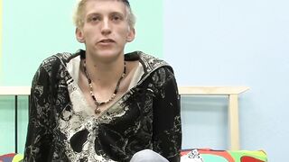 BoyObsession.com - Skinny Ian's big cock wank and cumshot after interview