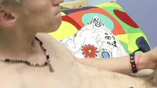 BoyObsession.com - Skinny Ian's big cock wank and cumshot after interview