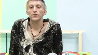 BoyObsession.com - Skinny Ian's big cock wank and cumshot after interview