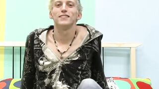 BoyObsession.com - Skinny Ian's big cock wank and cumshot after interview