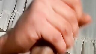 Straight twinks jerk together cumming on themselves