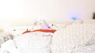 Busty Flirty Camgirl Toys Her Big Natural Tits and Pussy