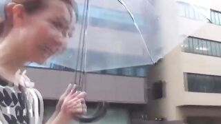 Japanese teen must urinate while cameraman toys with her need