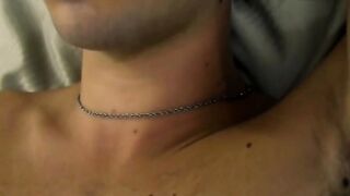 Hot hairy Levi Jaxx shows off expert jerk off moves