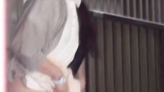 Discreet film of Asian babes rushed bladder relief