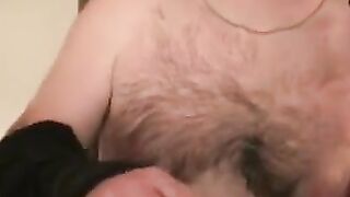 Thug stud smokes then grabs cock to jerk off