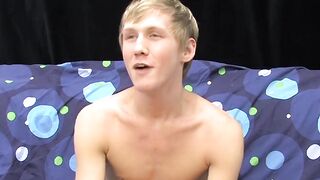 BoyObsession.com - Skinny Hayden's pleasure moans during intense jerking off
