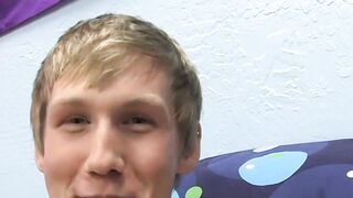 BoyObsession.com - Skinny Hayden's pleasure moans during intense jerking off