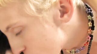 BoyObsession.com - Blonde Miles' hardcore doggystyle ass stretch after BJ
