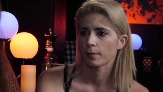 Blonde babe ass fucked by her dominatrix lesbian girlfriend