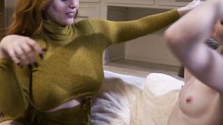 Stepdaughter Myra Moans rubs Lauren Phillips clit