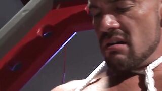 MuscleJockBound.com - Dire Callahan pins Jessie Balboa's nipples and body