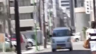Various Japanese babes caught peeing in public alleys