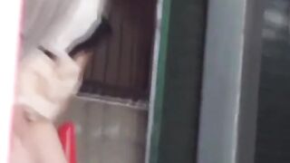 Stealth footage of Asian girls hasty bladder emptying dash