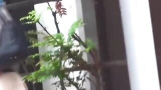 Stealth footage of Asian girls hasty bladder emptying dash