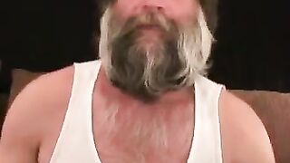 Hairiest mature stud cums hard from solo play